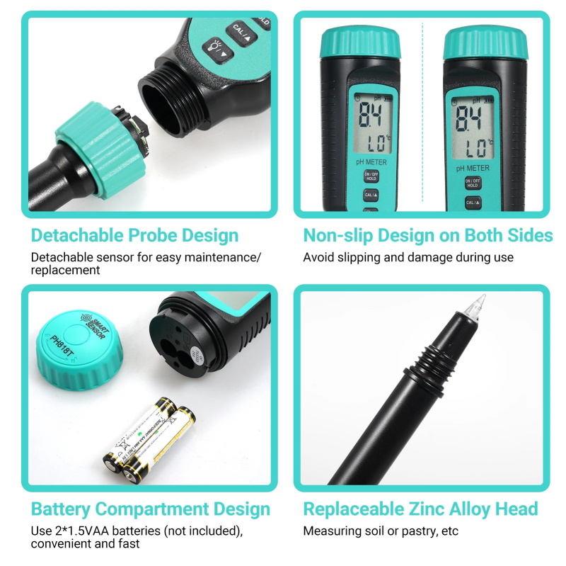 Digital soil pH meter