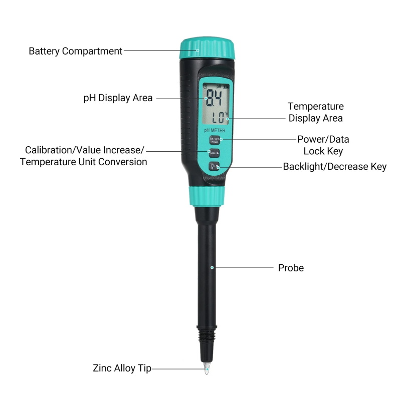 Digital soil pH meter