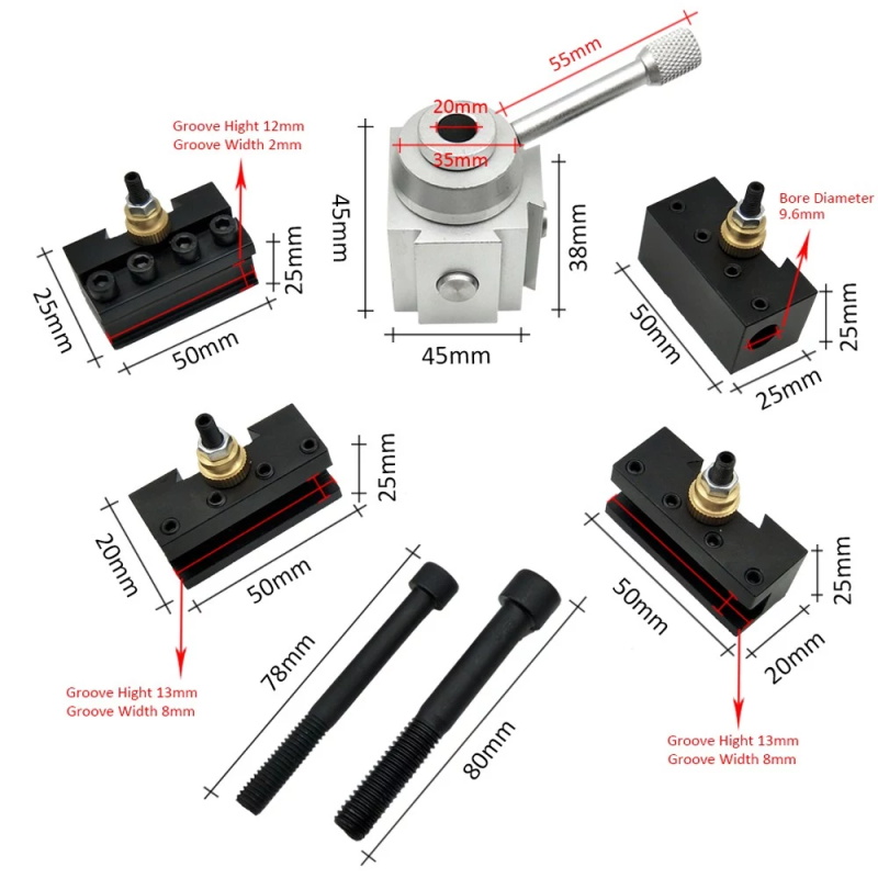 Mini quick change tool turning tool holder