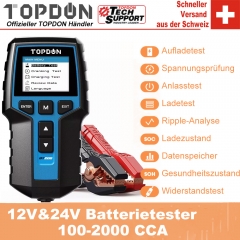 TOPDON BT200 12V 24V Autobatterietester Digital Automotive Diagnostic Batterietesteranalysator Tool zum Anlassen des Fahrzeugscanners