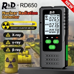 R&D Rd650 geiger counter nuclear radiation detector x-ray γ-ray β-ray radioactivity tester marble detector personal dosimeter