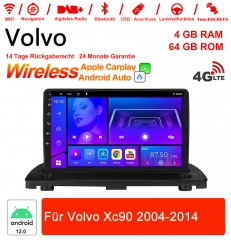 9 pouces Android 13.0 Autoradio / multimédia 4Go de RAM 64Go de ROM pour Volvo Xc90 2004-2014 avec WiFi NAVI Bluetooth USB