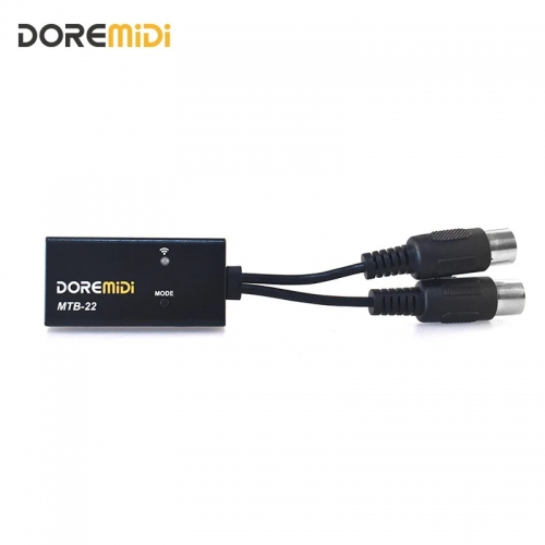 DOREMiDi MIDI To Wireless Bluetooth MIDI Adapter BLE MIDI Cable All MIDI Messages with ONE Mode Switch Button