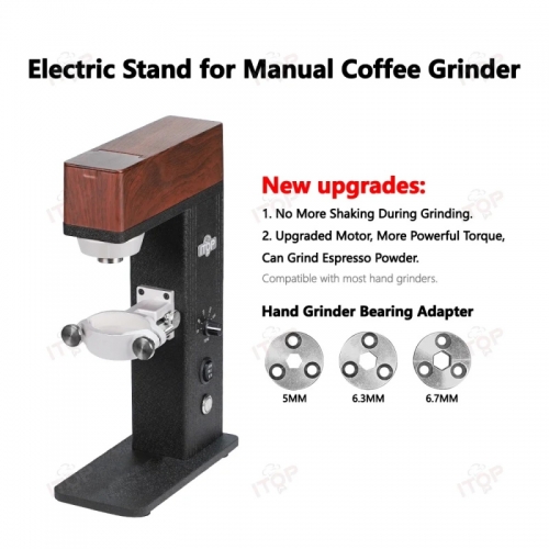 New Upgrade Electric Stand for Hand Coffee Grinder Variable Speed Grinding Auxiliary Stand Hand Grinder Electric Kit