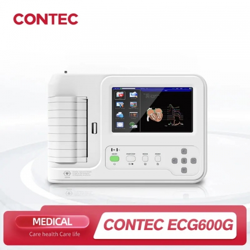 CONTEC ECG600G électrocardiographe numérique à écran tactile 6 canaux 12 dérivations moniteur ECG avec imprimante thermique