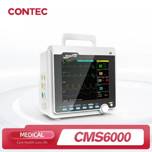 Moniteur patient portable Contec moniteur de signes vitaux humain/vétérinaire 8" ECG Nibp resp spo2 pr temp (option imprimante et etco2)