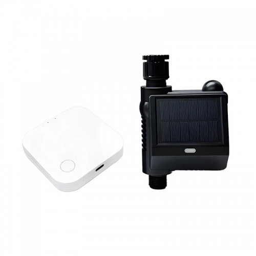 Minuterie d'arrosage WiFi avec passerelle Zigbee, minuterie d'eau solaire intelligente, application Tuya et commande vocale, compatible avec Alexa