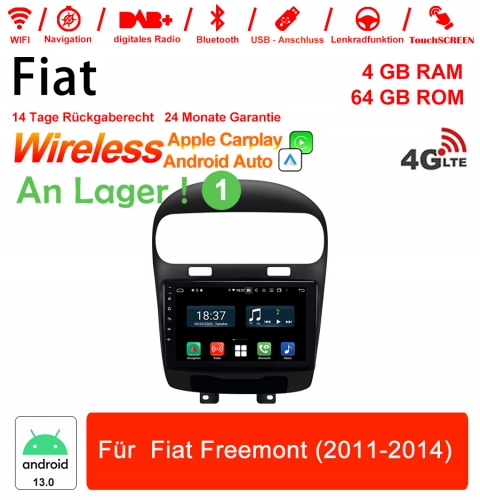 9 Zoll Android 13.0 Autoradio / Multimedia 4GB RAM 64GB ROM Für Fiat Freemont 2011-2014 Built-in carplay/android auto