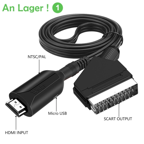 HDMI to SCART Converter, Plug-and-Play