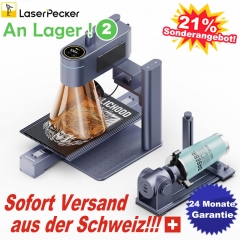 LaserPecker 4 Deluxe Lasergerät Dual Laser Engraver inklusive Rotary Extension + Slide Extension