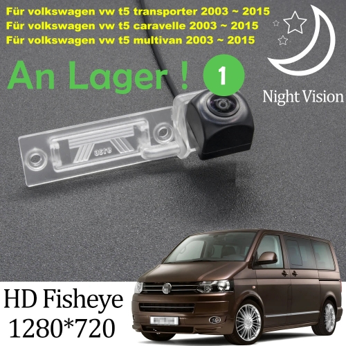 1280*720 AHD à Vision nocturne Caméra de recul pour VW T5 Transporter Caravelle Multivan 2003-2015