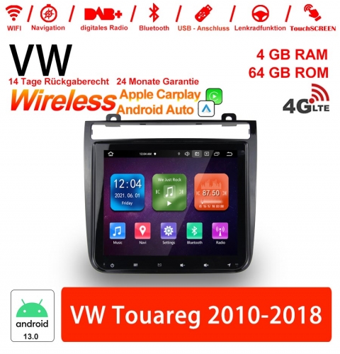9 pouces Android 13.0 autoradio / multimédia 4GB RAM 64GB ROM pour VW Touareg 2010-2018 intégré Carplay / Android Auto
