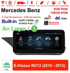 Qualcomm Snapdragon 685 8 Core Android 13 4G LTE Autoradio/Multimédia 8Go RAM 128Go ROM pour Benz Classe E W212 2010-2012 NTG4.0 CarPlay intégre