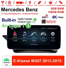 Qualcomm Snapdragon 685 8 Core Android 13 4G LTE Autoradio /Multimédia 8Go RAM 128Go ROM pour Benz Classe E W207 2013-2015 NTG4.5 CarPlay intégre