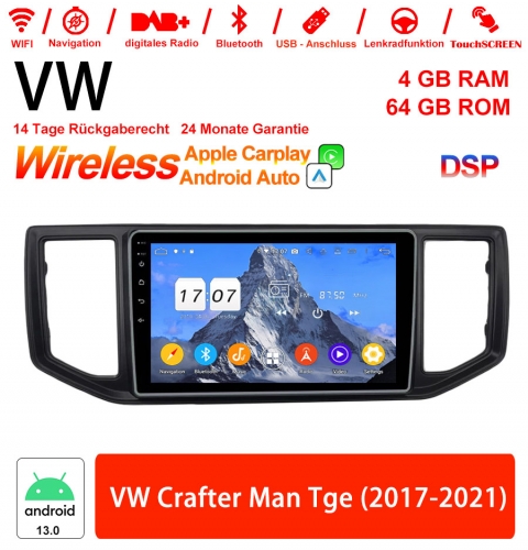 10 pouces Android 13.0 Autoradio / Multimédia 4 Go de RAM 64 Go ROM pour Für VW Crafter Man Tge (2017-2021)