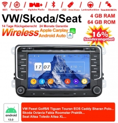 7 pouces Android 13.0 Autoradio/Multimédia 4 Go de RAM 64 Go ROM Pour VW GOLF JETTA POLO Touran COS, Skoda Fabia octavia avec wifi Bluetooth 5.0 USB