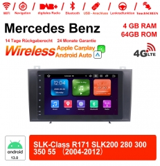 8 Zoll Android 13.0 Autoradio / Multimedia 4GB RAM 64GB ROM Für SLK-Class R171 SLK200 280 300 350 55 2004-2012 Built-in Carplay / Android Auto