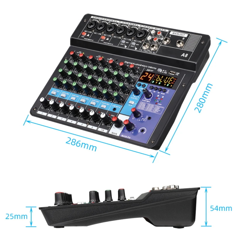 8-channel sound mixer