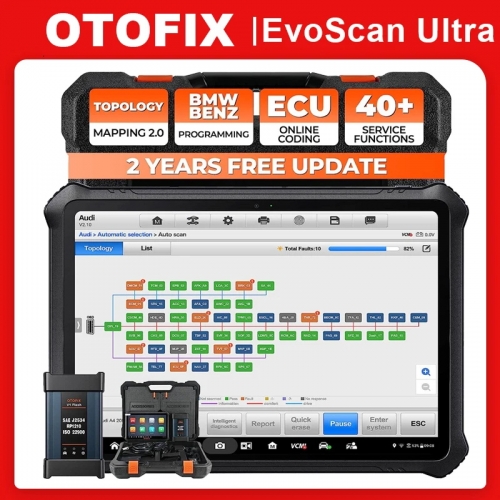OTOFIX EvoScan Ultra Appareil de diagnostic OBD2 Scanner de voiture, Programmation&codage ECU, Plus de 40 fonctions de services, Mise à jour sur 2 ans