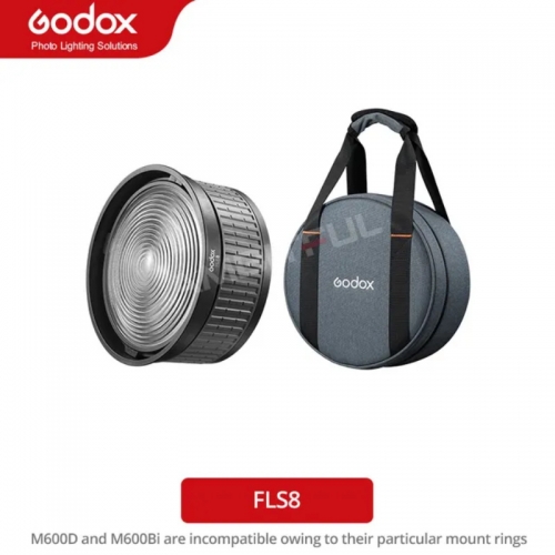 Godox FLS8 lentille de Fresnel lumière de montage Bowens pour Godox SL150II SL200II VL150 VL300