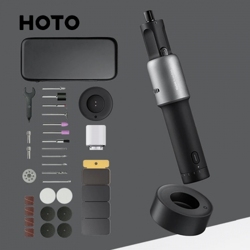 HOTO 35in1 Rotary Tool Kit Cordless Grinding Polishing Portable Mini Drill Electric Carving Pen Grinder 5-Speed ​​DIY Woodworking