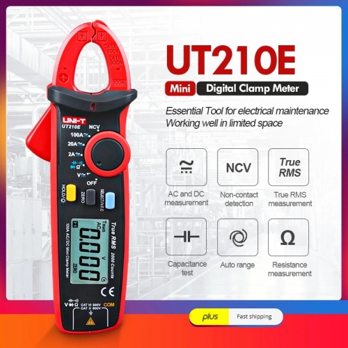 UNI-T ut210e digital AC DC clamp meter True RMS clamp ampere meter voltage tester multimeter resistance frequency meter