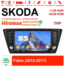 8 Zoll Android 13.0 Autoradio / Multimedia 4GB RAM 64GB ROM Für SKODA Fabia Mit WiFi NAVI Bluetooth USB