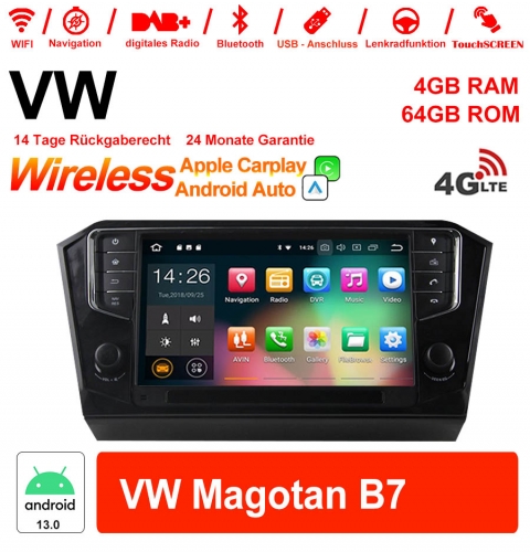 9 inch Android 13.0 Car Radio / Multimedia 2GB RAM 16GB ROM For VW Magotan B7 Built-in Carplay/Android Auto