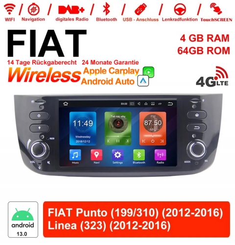 6.2 Inch Android 13.0 Car Radio / Multimedia 4GB RAM 64GB ROM For FIAT Punto Linea With WiFi NAVI Bluetooth USB