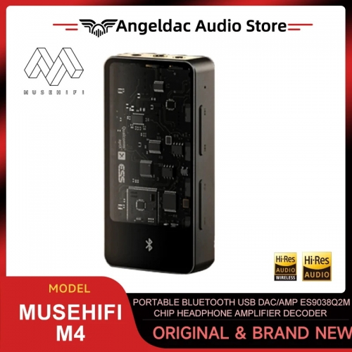 Musehifi m4 portable bluetooth usb dac/amp flagship es9038q2m chip headphone amplifier audio decoder dongle 3.5 4.4 2.5mm