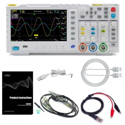 FNIRSI-1014D 7 inch TFT LCD Screen Two-in-One Dual Channel Input Signal Generator Portable Desktop Oscilloscope
