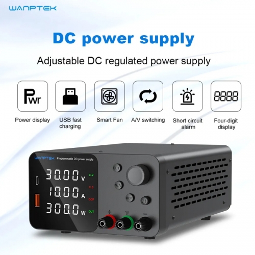 Wanptek 30V 10A/60V 5A bank DC Power Supply Adjustable Digital Display Mini Laboratory Power Supplies Voltage Regulator for Phone repair