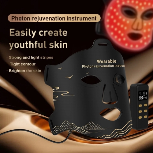 Neuankömmling Rot LED Lichttherapie Infrarot Flexible Weich maske Silikon 4 Farben LED-Therapie Anti-Aging Advanced Photon Maske
