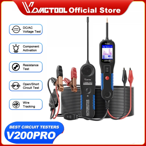 Vdiagtool v200 pro, testeur de sonde de circuit automobile, outils de recherche de disjoncteur 12/24V, 2024