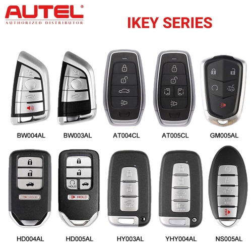 Autel IKEY Clés intelligentes programmables universelles pour plus de 700 véhicules - BMW, Hyundai, Nissan, Chrysler, Ford, Honda