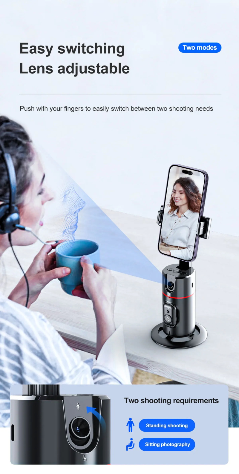 Auto Face Tracking Telefon halter