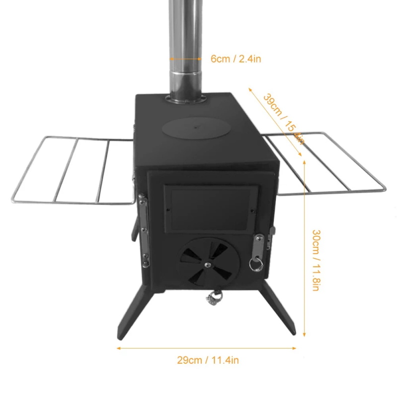 Multifunctional outdoor wood stove