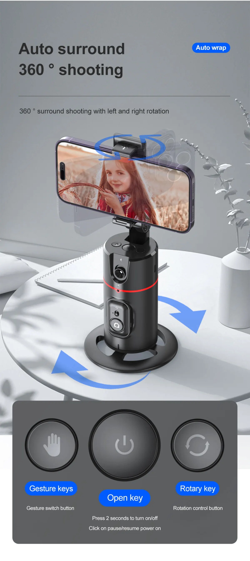 Auto Face Tracking phone holder