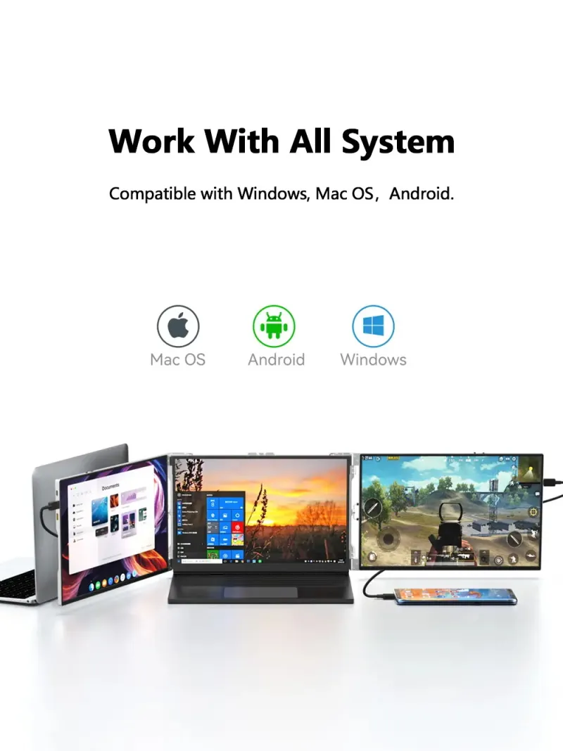 16-Zoll-Portable Triple-Screen