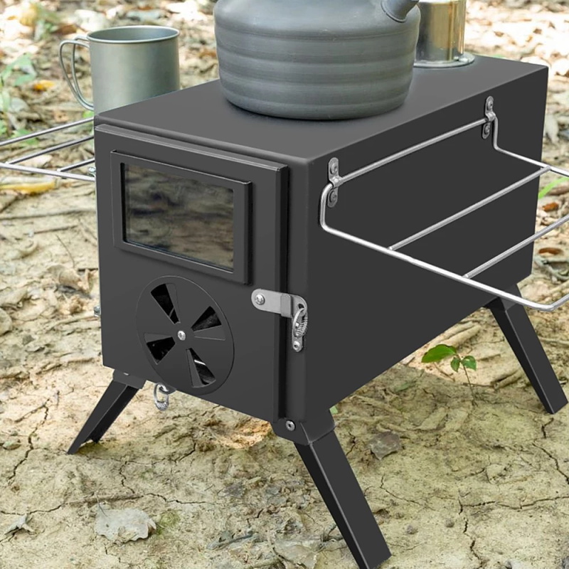 Multifunctional outdoor wood stove