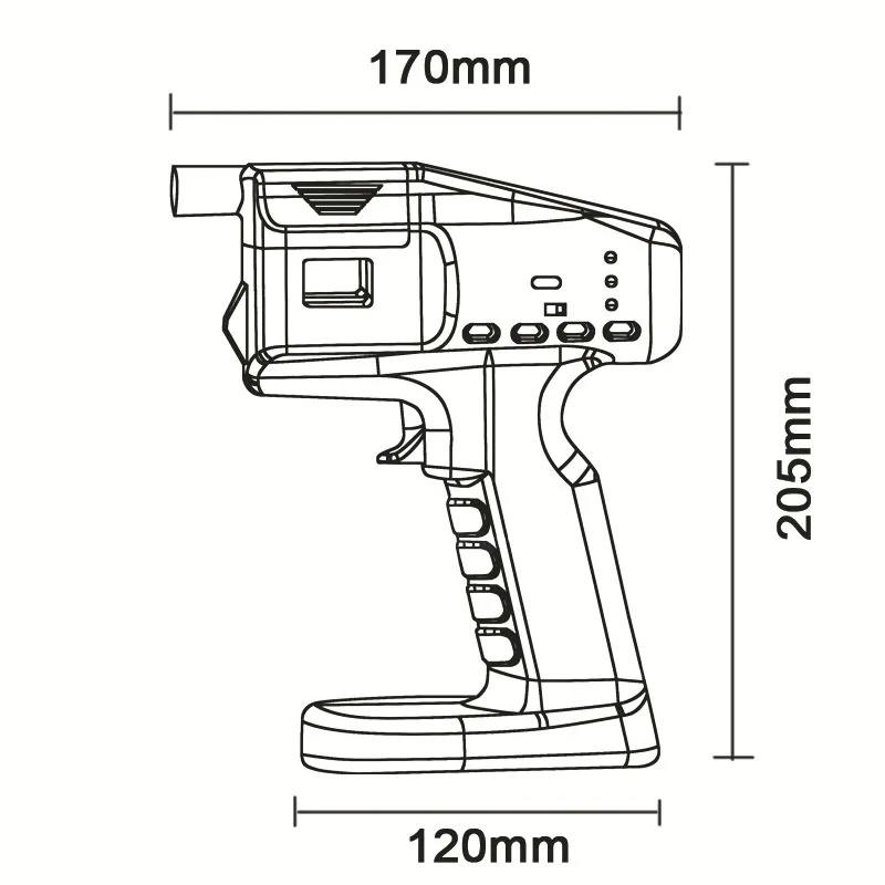 Pistolet à bulles fumé à main