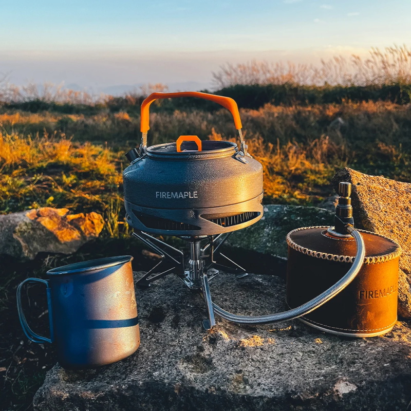 Batterie de cuisine de Camping en érable à feu