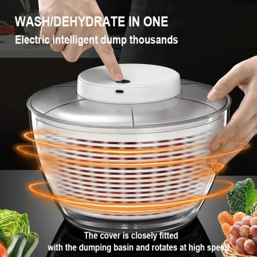 6L vegetable dehydrator electric quick cleaning dryer fruit and vegetable dry and wet separation drain salad spinner