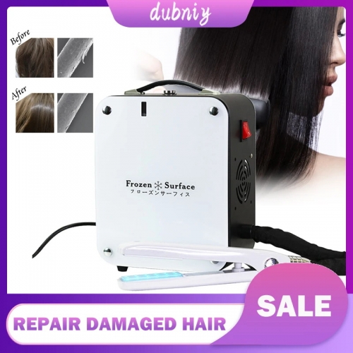 Ice cold frozen cryotherapy flat iron clip hair care machine repair damaged hair keratin therapy hair cool treatment device