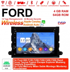 7 inch Android 13.0 Car Radio/Multimedia 4GB RAM 64GB ROM For Ford 500 F150 ...Rand Focus Taurus Fusion Escape Explorer Mustang Freestyle Expedition..