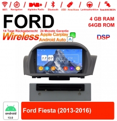 7 Zoll Android 13.0 Autoradio / Multimedia 4GB RAM 64GB ROM Für Ford Fiesta 2013-2016 Mit WiFi NAVI Bluetooth USB