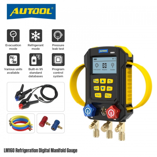 Autool lm160 appareil de mesure numérique pour la charge de réfrigérant et le contrôle de pression