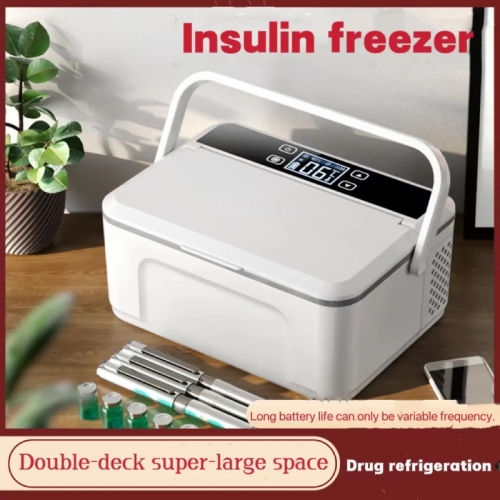 Double layer super large capacity insulin cooling box, medicine refrigerator insulin storage box, travel medicine storage r