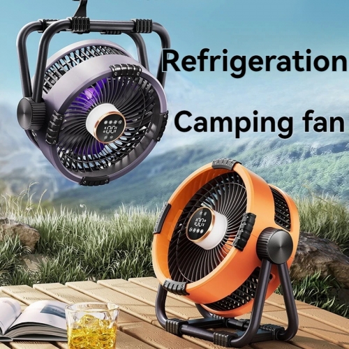 Ventilateur de camping 2024 avec forte endurance et veilleuse multifonction/rechargeable/suspendue télécommande intelligente à double usage