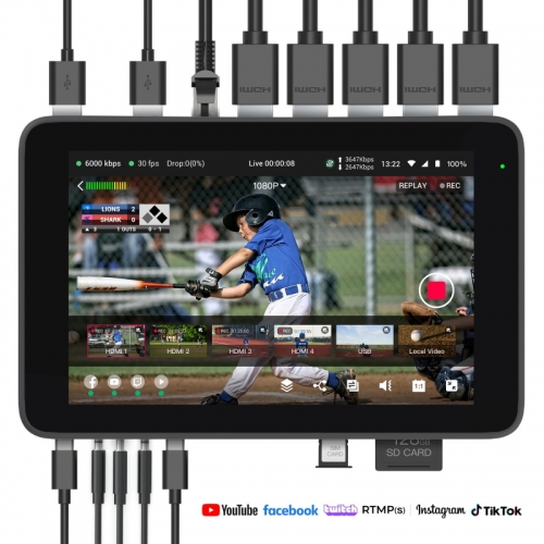 Yololiv yolobox ultra, the ultimate all-in-one horizontal/vertical monitor encoder recorder for live streaming devices